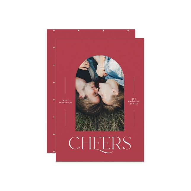 Fotografia moderna elegante 1, natal vermelho (Frente/Verso In Situ)