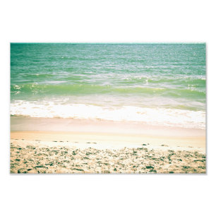 Fotografia Pastel da praia das ondas calmas