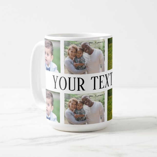 Fotografia personalizada e caneca de texto, caneca (Frente Esquerda)