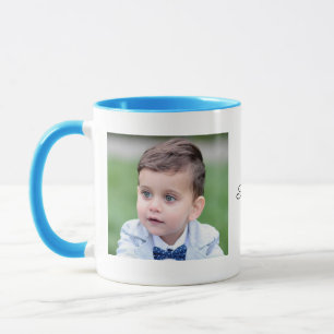 Fotografia personalizada e caneca de texto, caneca