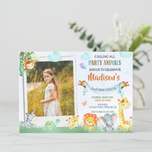 Fotografia safari convite para o aniversário