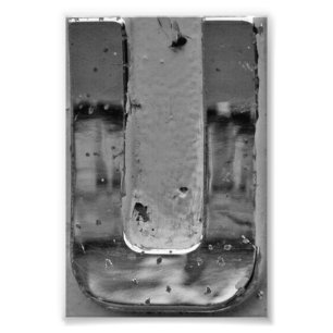 Fotografia U3 4x6 preto e branco da letra do