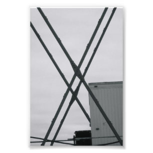 Fotografia X2 4x6 preto e branco da letra do