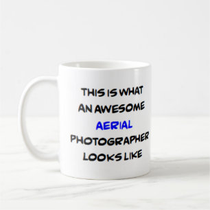fotógrafo aéreo, caneca de café incrível