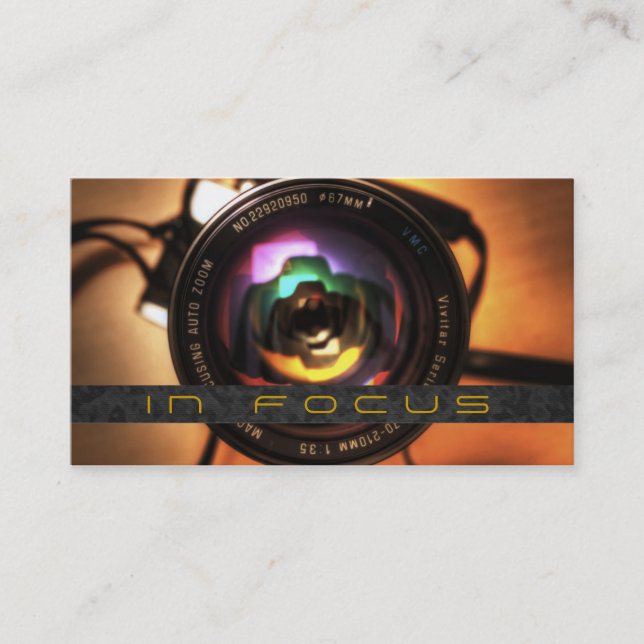 Fotógrafo, Cartão de visita de fotografia (Frente)