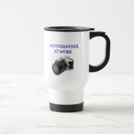 FOTÓGRAFO no TRABALHO - caneca de viagem