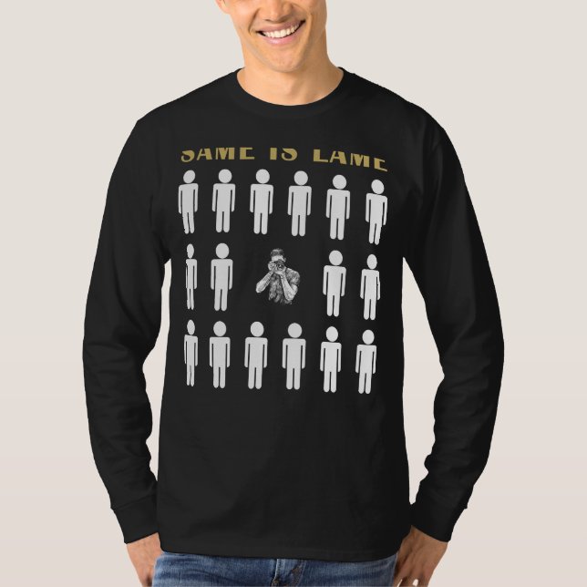 Fotógrafo O mesmo é Camiseta Lame - Encaixe o Sil (Frente)
