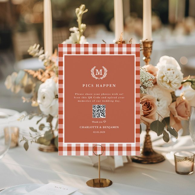 FOTOS ACONTECEM! Galeria de Casamentos Brown Gingh (PICS HAPPEN! QR Code Brown Gingham Wedding Gallery )