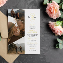 Fotos Assimétricas Do Monograma Elegante Casamento