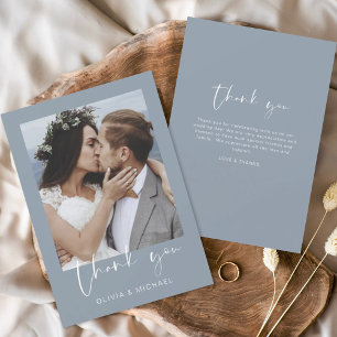 Fotos de Agradecimento de Casamento Minimalista em