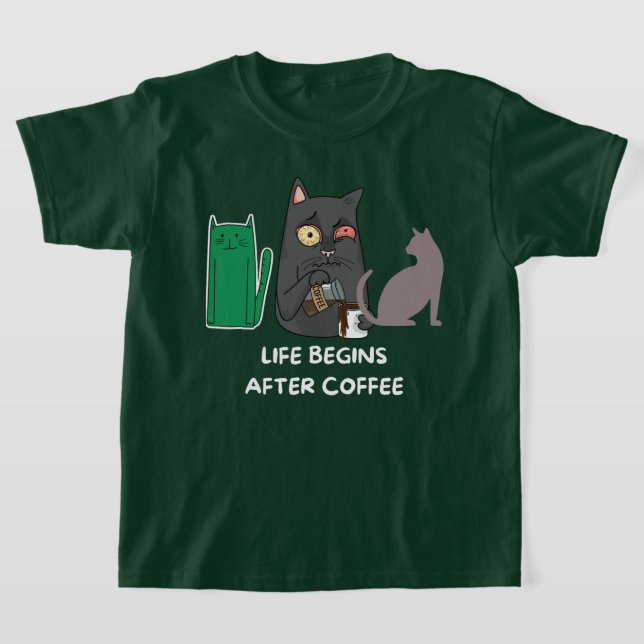 Fotos de camisetas de gatos para amantes de café (Postura )