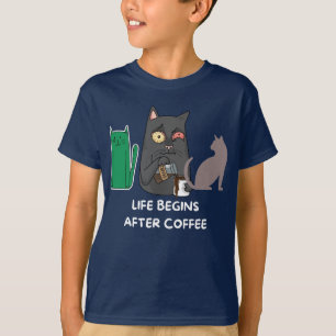 Fotos de camisetas de gatos para amantes de café