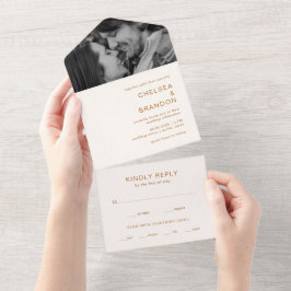 Fotos de Casamento Modernas com Monograma de Cobre