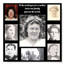 Fotos de Mães Cotação Colagem Poster de Quadro Pre