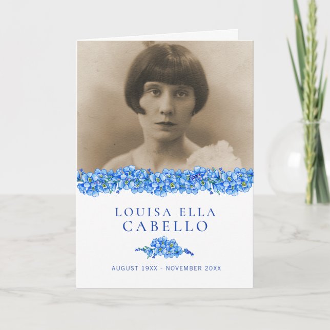 Fotos do programa de serviço funerário "me-nots" a (Frente)