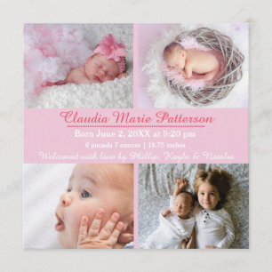 Fotos do rosa 4 - anúncio do nascimento