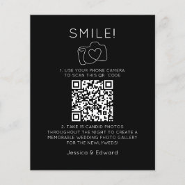 Fotos memoráveis Código Qr Casamento Moderno Chic