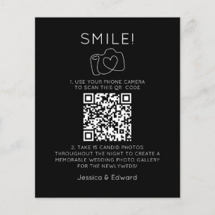 Fotos memoráveis Código Qr Casamento Moderno Chic