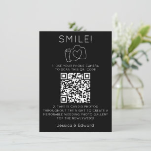 Fotos memoráveis Código Qr Casamento Moderno Chic 
