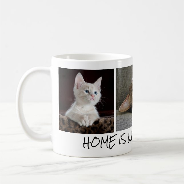 Fotos personalizadas do gato na caneca de café (Esquerda)