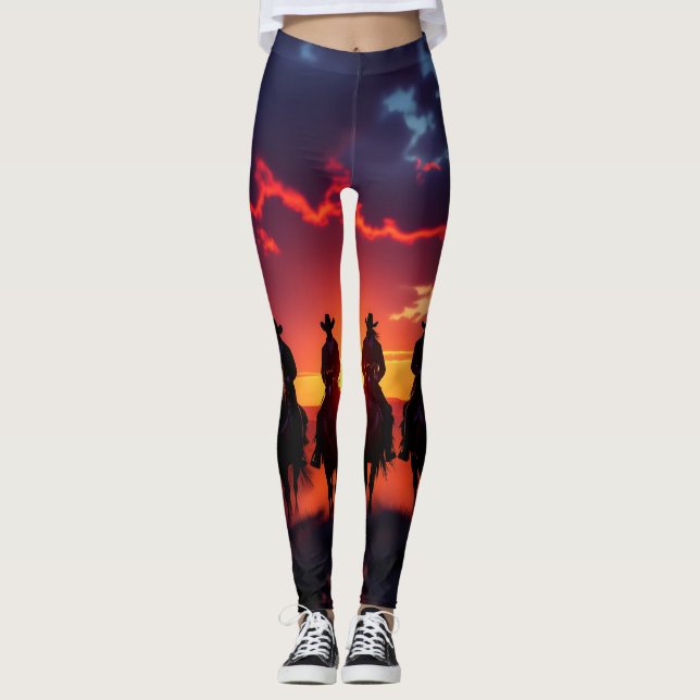 Four Riders at Sunset Leggings Tights (Frente)