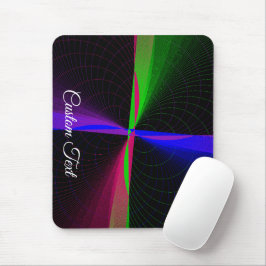 Four-Way Geometric Wave Mouse Pad