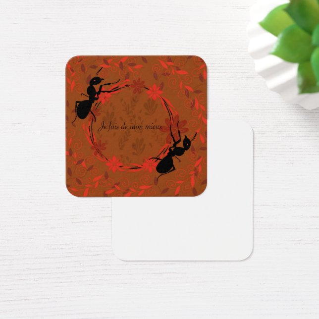 fourmi, afirmação positiva, frase inspirante (Mesa)