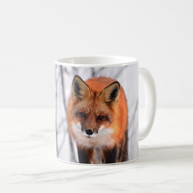 fox a caneca, caneca de café da raposa, presente (Frente Esquerda)