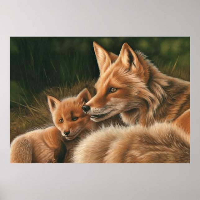 Fox and Cub Poster (Frente)