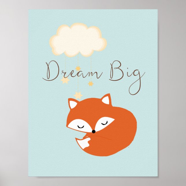 Fox Baby Nursery Poster (Frente)