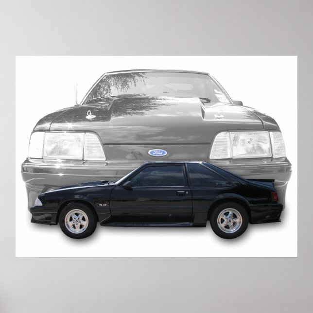Fox Body Mustang GT poster (Frente)