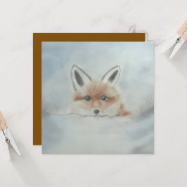 Fox cub flat card
