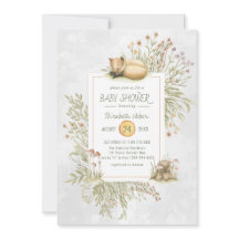 Fox da floresta | Convite para Chás de fraldas Flo