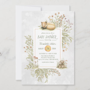 Fox da floresta   Convite para Chás de fraldas Flo