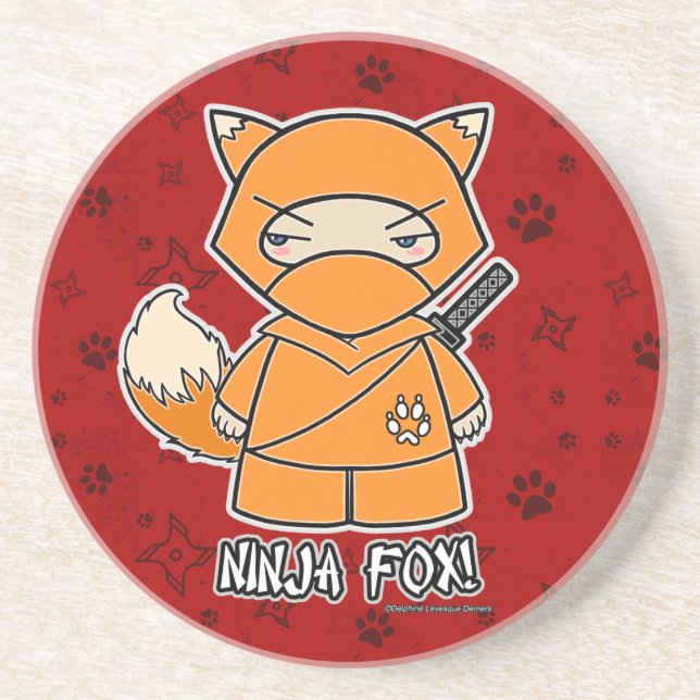 Fox de Ninja! Porta copos do vermelho de (Frente)