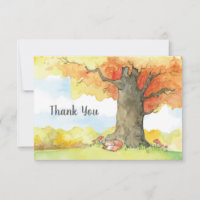 Fox do sono sob uns cartões de agradecimentos da