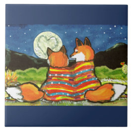 Fox Foxes amam aniversário romântico de casamento 