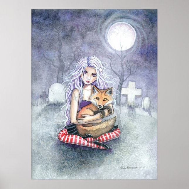 Fox Gothic Girl and Fox Poster (Frente)