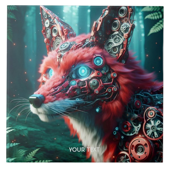 Fox Mecânica Fantasy Cute Cyborg (Frente)