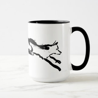 Fox na caneca do funcionamento