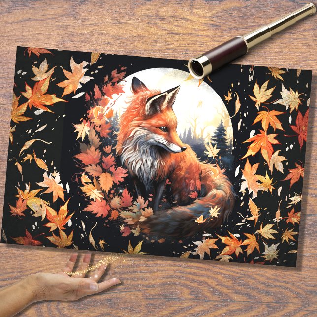 Fox no Luar 3 Papel de Decoupage (Criador carregado)