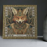 Fox Personalizada Tribal Arte Espiritual<br><div class="desc">Entra num reino de mistério e beleza com este azulejo cerâmico "Fox Espiritual". Esta peça única é mais do que apenas decoração; é um emblema de amor, conexão e história pessoal, apresentando uma raposa enfeitada com joias tribais, e um animal espiritual que se acredita representar um amado membro da família...</div>
