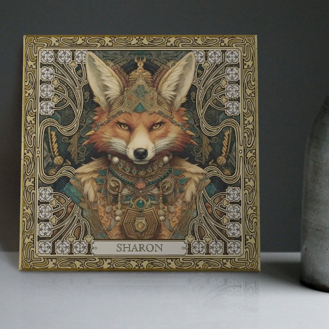 Fox Personalizada Tribal Arte Espiritual (Criador carregado)