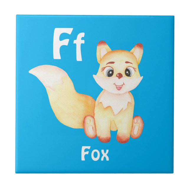 Fox personalize ABC: Carta F - Adicione seu nome (Frente)