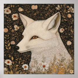 Fox Retrait Art Impressão Woodland Wall Art