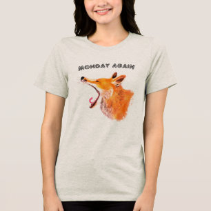 Fox T-Shirt Engraçado Segunda-Feira Novamente - Te