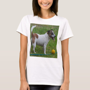 Fox Terrier Com Sua Bola Amarela, Camiseta Menina