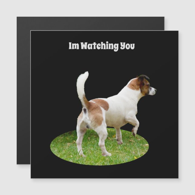 Fox Terrier on Guarda Duty, Magnetic Card (Frente/Verso)