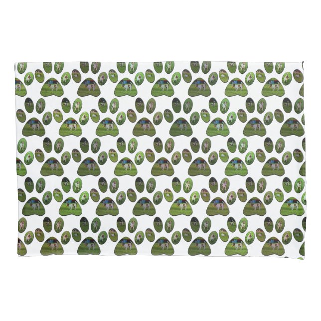 Fox Terrier Paw Prints, Travesseiro Case (Frente)