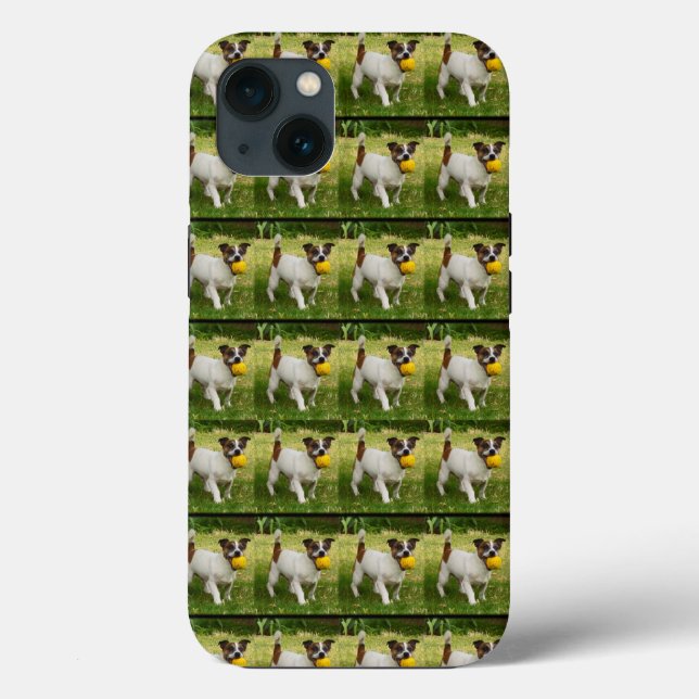 Fox Terrier Wanna Play Ball, iPhone 13 Case (Verso)
